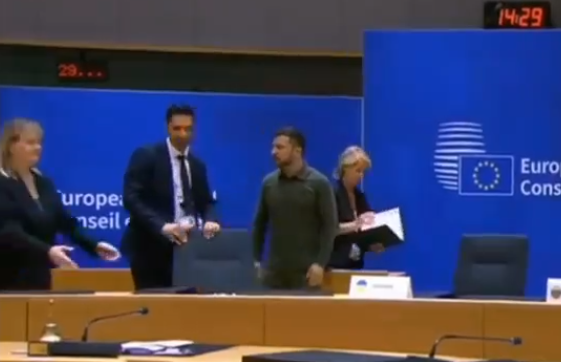 Video tổng thống Zelensky bị lạnh nhạt ở cuộc họp Uỷ ban Châu Âu