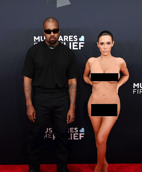 Ảo giác thôi! Vợ của Kanye West gây sốc tại lễ trao giải Grammy