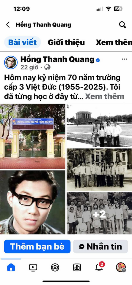 Nhà thơ Hồng Thanh Quang về trường xưa đầy tâm trạng