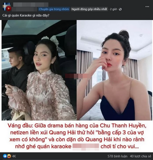 Thực hư tin đồn Chu Thanh Huyền chưa tốt nghiệp cấp 3, từng làm quán karaoke, vợ Quang Hải nói gì?