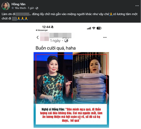 NSND Hồng Vân lên tiếng về thông tin ‘nói xấu’ bà Nguyễn Phương Hằng và công kích dân mạng vì u mê mù quáng