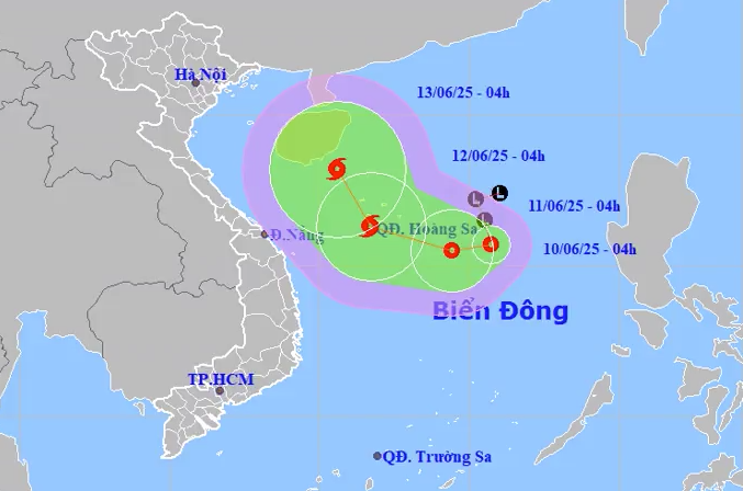 Dự báo thời tiết áp thấp nhiệt đới có thành bão số 1 không?