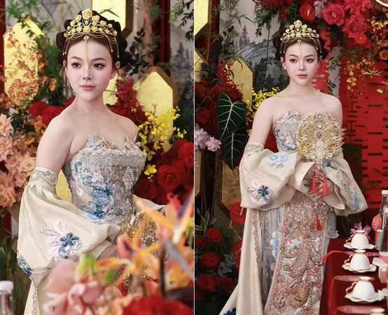 Thân thế cô dâu Sài Gòn đội vương miện làm từ 10 cây vàng