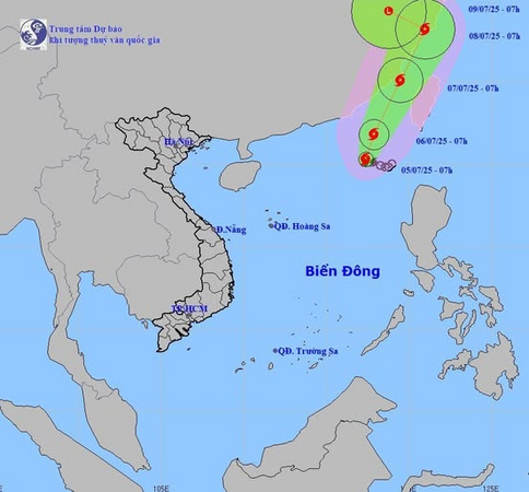 Dự báo thời tiết áp thấp nhiệt đới trong những giờ tới