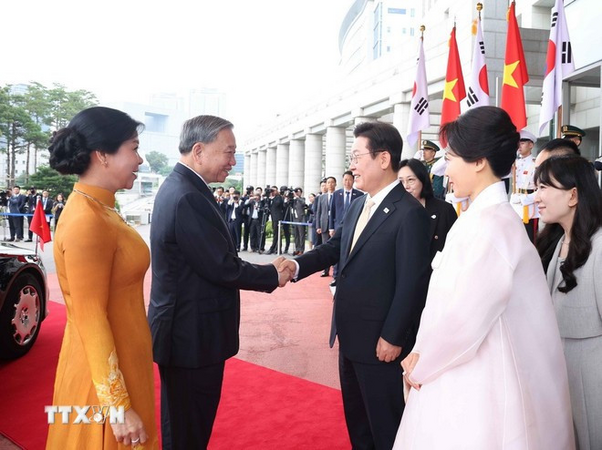 Lễ đón Tổng Bí thư Tô Lâm và Phu nhân thăm cấp nhà nước Đại Hàn Dân Quốc