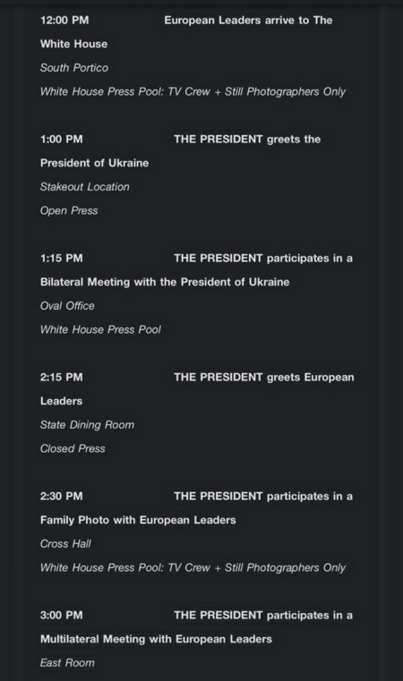 Nhà Trắng công bố lịch trình hội đàm giữa các nhà lãnh đạo Hoa Kỳ, Ukraine và EU