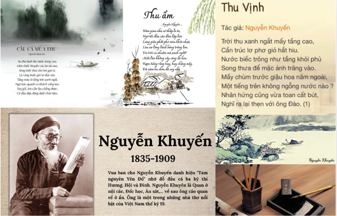 Bước vào tiết thu, Nguyễn Khuyến nhắc ta ba thú nhàn nhã nên làm vào mùa thu giữa đất trời
