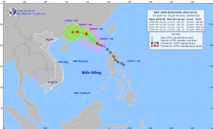 🌀 Cập nhật mới nhất thông tin bão số 8 - BÃO MITAG