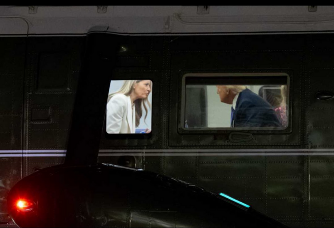 Đệ nhất gia đình Mỹ bất hòa? Hình ảnh cho thấy Tổng thống Trump dường như cãi nhau với vợ