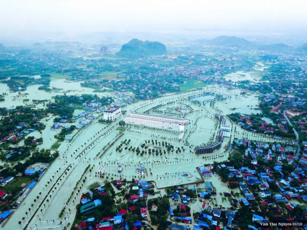 "Vịnh" Thái Nguyên sáng 1/10/2025 nhìn từ trên cao