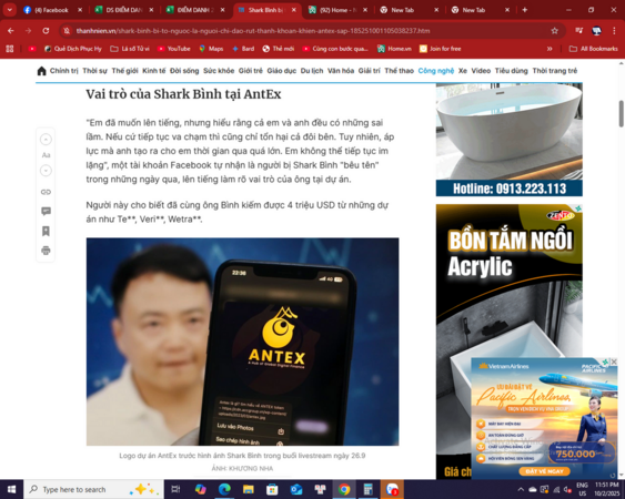 Thực hư thông tin Shark Bình bị tố ngược là người chỉ đạo rút thanh khoản, khiến AntEx sập