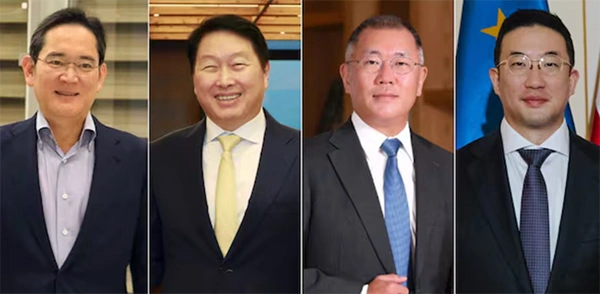 Bốn nhà tài phiệt lớn nhất Hàn Quốc đã đến Mỹ gặp Tổng thống Trump