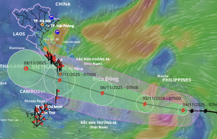 Bão Kalmaegi dự đoán vào Biển Đông với cường độ cấp 13 vào sáng mai, bà con cẩn thận!