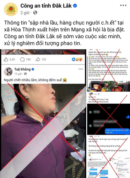 Số liệu thống kê số người chết tại xã bị phao tin "hàng trăm người chết" do lũ dữ
