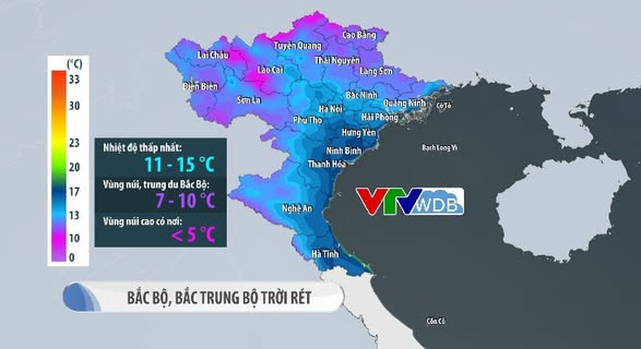 Dự báo thời tiết Hà Nội ngày 14/12/3035: Rét nhất cả đợt, tạnh ráo