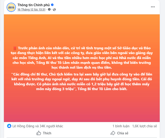 Để đây xem bao giờ các Bí thư, Chủ tịch thực hiện chỉ đạo của Tổng bí thư Tô Lâm