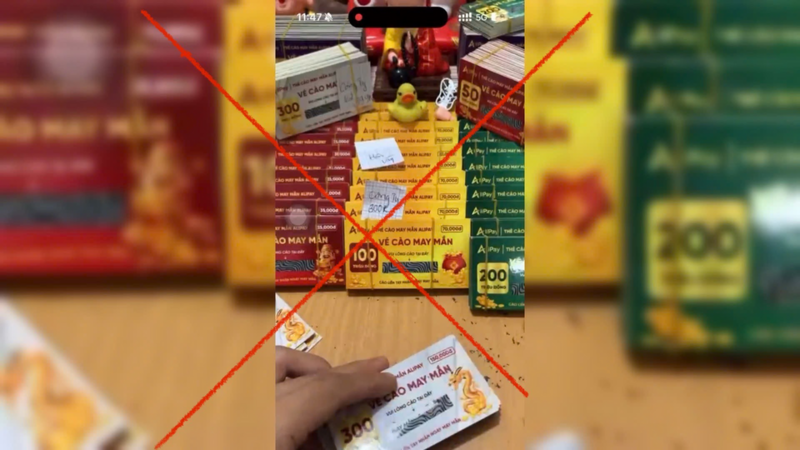 Livestream “cào vé số may mắn” trúng thưởng là LỪA ĐẢO nghe bà con!