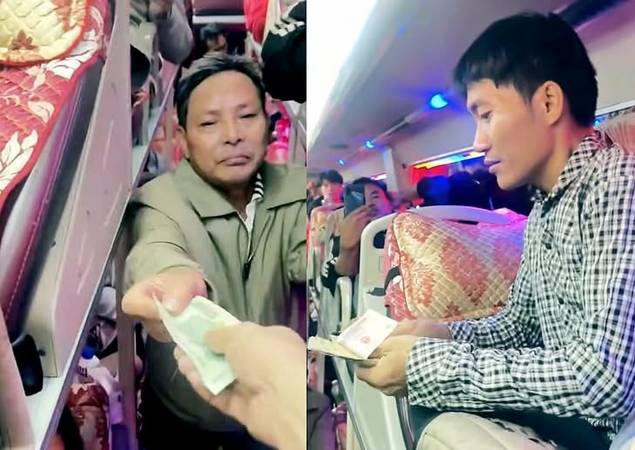 Rơi nước mắt: Cả xe góp tiền tặng hành khách mất ví trên đường về quê