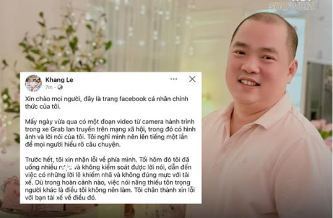 Nhạc sĩ Minh Khang xin lỗi sau lùm xùm chửi tài xế Grab