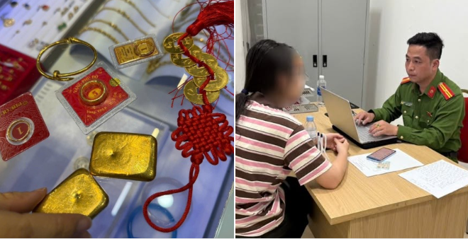 Công an phường Yên Hòa kịp thời ngăn chặn nữ sinh bị lừa đảo, mang vàng đi bán