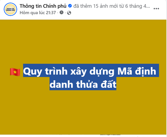 Quy trình xây dựng Mã định danh thửa đất như thế nào?
