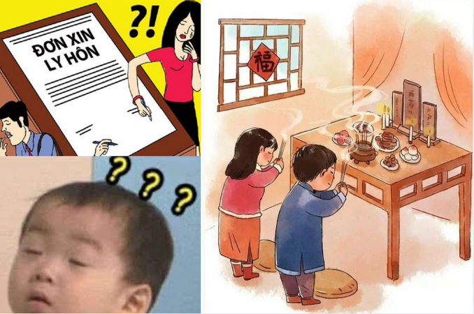 Viral: Em có 1 thắc mắc như này, vợ chồng ly hôn có con chung, sau này tèo hết thì con nó thờ, vậy là 2 đứa lại chung 1 nhà à 🙄