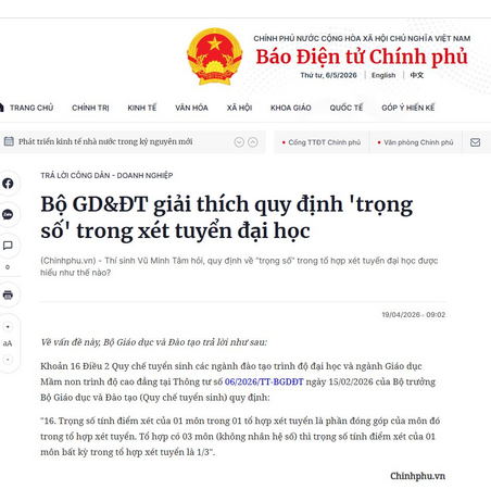Trọng số 1/3” là gì mà khiến nhiều phụ huynh và học sinh lo lắng?