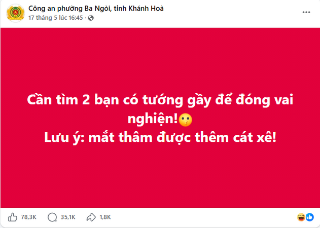 Công an phường đăng tuyển 2 người gầy để đóng vai nghiện và cái kết