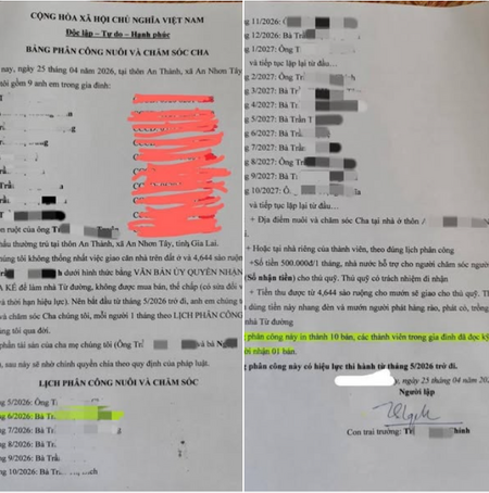 Thật không? 9 người con lập bảng nuôi bố