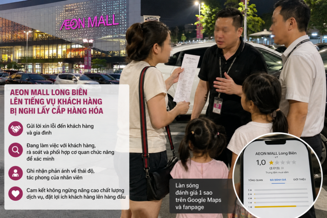 AEON MALL Long Biên lên tiếng sau vụ khách hàng bị nghi lấy cắp hàng hóa