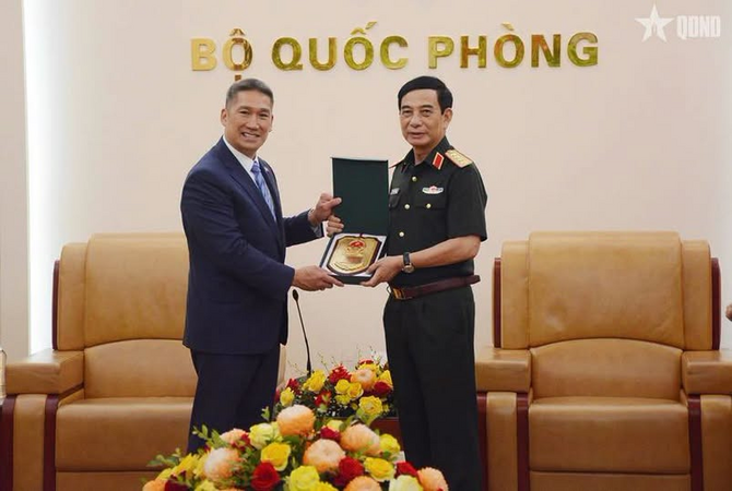 🇻🇳🤝🇺🇸 ĐẠI TƯỚNG PHAN VĂN GIANG TIẾP QUYỀN BỘ TRƯỞNG BỘ HẢI QUÂN HOA KỲ HÙNG CAO