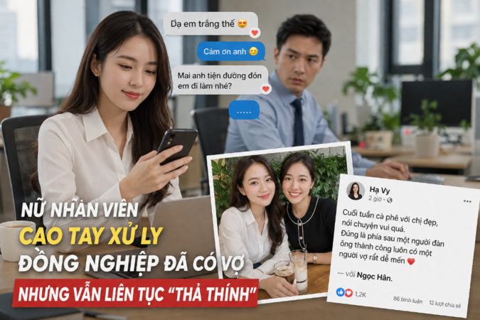 Nữ nhân viên cao tay xử lý đồng nghiệp đã có vợ nhưng vẫn liên tục "thả thính"