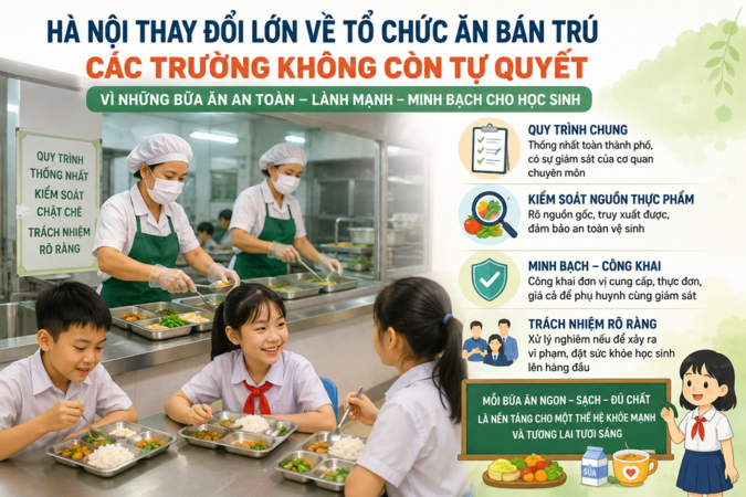 Hà Nội không còn để trường "tự quyết" bữa ăn bán trú: Cần thiết, nhưng phải đi cùng minh bạch