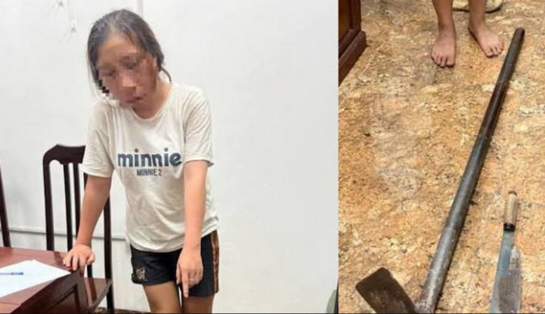 Tạm giam "nữ quái" cầm dao, cuốc đuổi đánh người bán hàng nước