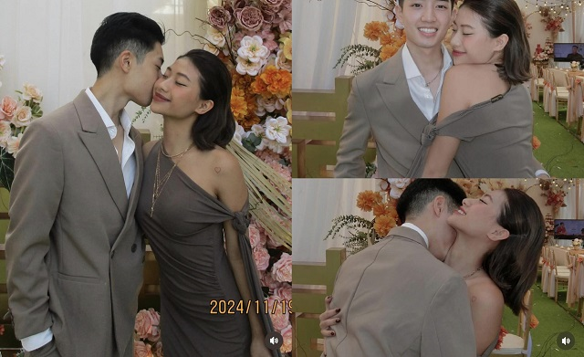 Louis Phạm (Phạm Như Phương) và bạn trai Việt Kiều 'hôn hít tít mù' tại đám cưới người quen khiến dân tình 'đỏ mặt'