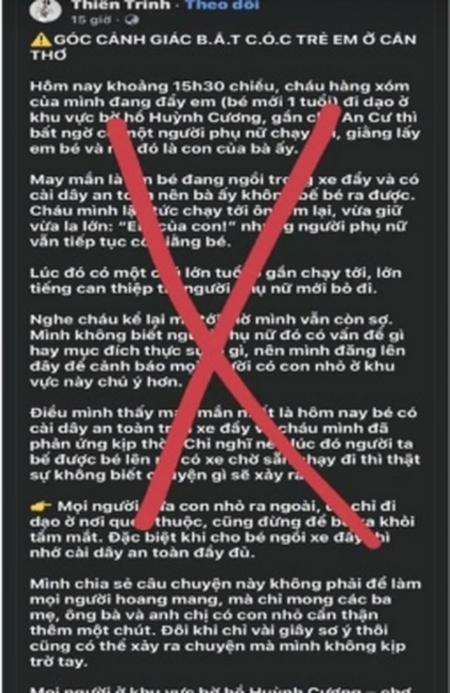 Rộ tin đồn bắt cóc trẻ em ở Cần Thơ, sự thật phía sau khiến nhiều người bất ngờ
