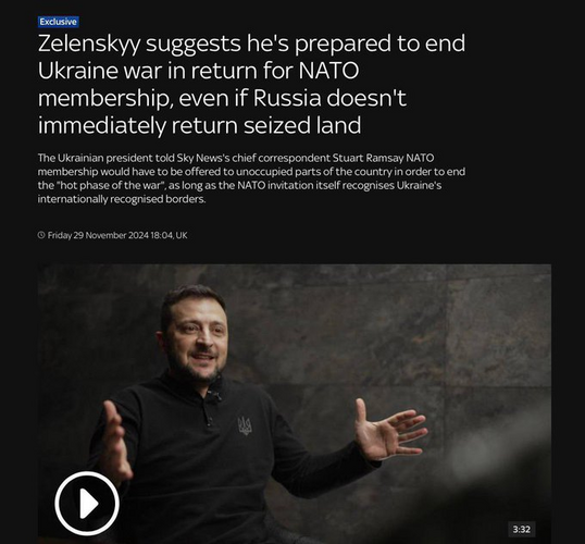 Nóng hôi hổi: Zelensky đồng ý đổi lãnh thổ lấy tư cách thành viên NATO