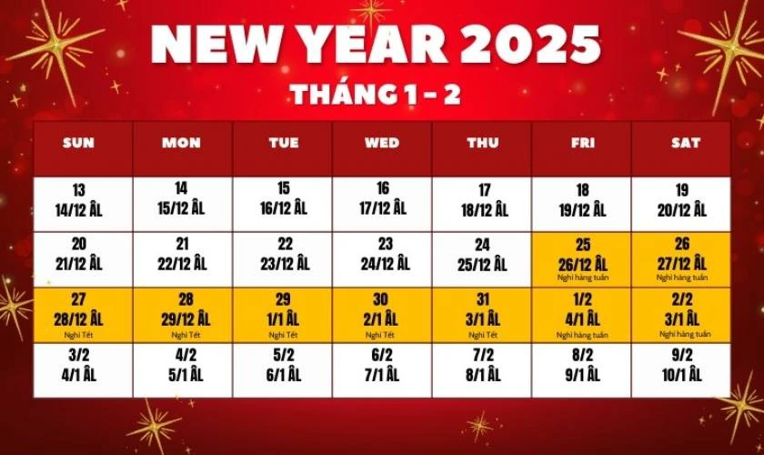 Nghỉ Tết Ất Tỵ 2025 khi nào?