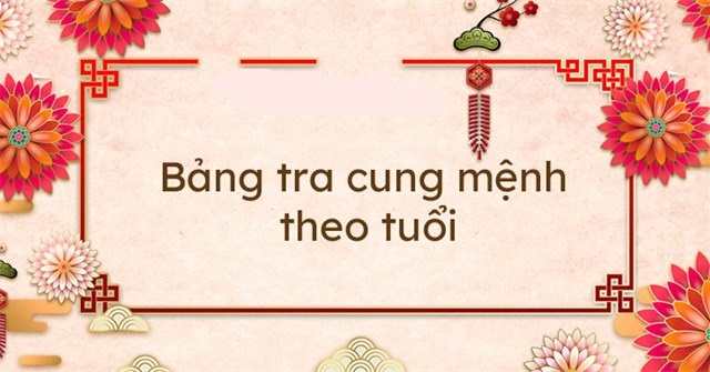 Xem cung mệnh theo năm sinh - bảng tra cung mệnh từ 1925 đến 2035